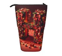 KOUUIP H print Telescopic Pencil Bag Pen Holder Stationery Case, Stand-up Retractable Bag Standing Organizer