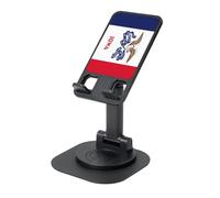 KOUUIP Iowa State Flag 360 Swivel Phone Stand Adjustable Angle Portable Foldable Desktop Dock with Non-Slip Base