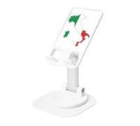 KOUUIP Italian Flag Map 360 Swivel Phone Stand Adjustable Angle Portable Foldable Desktop Dock with Non-Slip Base