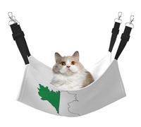KOUUIP Italian Flag Map Print Cat Hammock for Cage Hanging,Pet Hammock Bed Adjustable,Soft Sleeping Hammock for Cats,Ferret