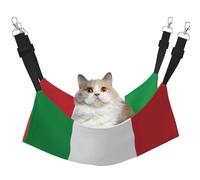 KOUUIP Italian Flag Print Cat Hammock for Cage Hanging,Pet Hammock Bed Adjustable,Soft Sleeping Hammock for Cats,Ferret