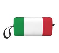 KOUUIP Italian flag print Large Capacity Travel Makeup Case Organizer Makeup Bag Portable Cosmetic Bag For Women, White, One Size