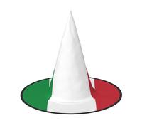 KOUUIP Italian Flag Print Women Witch Hat - Cosplay Party Costume Accessory For - Halloween Party Decor Costume