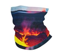 KOUUIP Kilauea Volcano print Headband Neck Gaiter Head Wrap Headwear Face Mask Magic Scarf Bandana for Men and Women
