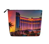 KOUUIP Las Vegas Sunset Personal Toiletry Travel Bag, One Size, Black, One Size, Black, One Size, Black, Taglia Unica