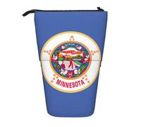 KOUUIP Minnesota Telescopic Pencil Case, Pen Holder, Stationery Case, Stand Up Bag, Retractable Bag, Stand Up Organizer, black, standard size
