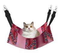KOUUIP N Print Cat Hammock for Cage Hanging,Pet Hammock Bed Adjustable,Soft Sleeping Hammock for Cats,Ferret