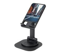KOUUIP New York City 360 Swivel Phone Stand Adjustable Angle Portable Foldable Desktop Dock with Non-Slip Base
