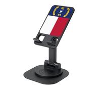 KOUUIP North Carolina State Flag 360 Swivel Phone Stand Adjustable Angle Portable Foldable Desktop Dock with Non-Slip Base