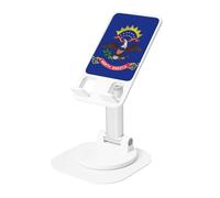 KOUUIP North Dakota State Flag 360 Swivel Phone Stand Adjustable Angle Portable Foldable Desktop Dock with Non-Slip Base