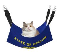 KOUUIP Oregon State Flag Print Cat Hammock for Cage Hanging,Pet Hammock Bed Adjustable,Soft Sleeping Hammock for Cats,Ferret