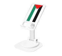 KOUUIP Palestine Flag 360 Swivel Phone Stand Adjustable Angle Portable Foldable Desktop Dock with Non-Slip Base