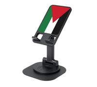 KOUUIP Palestinian Flag 360 Swivel Phone Stand Adjustable Angle Portable Foldable Desktop Dock with Non-Slip Base
