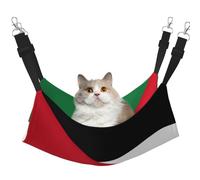 KOUUIP Palestinian Flag Print Cat Hammock for Cage Hanging,Pet Hammock Bed Adjustable,Soft Sleeping Hammock for Cats,Ferret