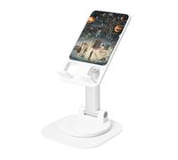 KOUUIP Physics Print 360 Swivel Phone Stand Adjustable Angle Portable Foldable Desktop Dock with Non-Slip Base
