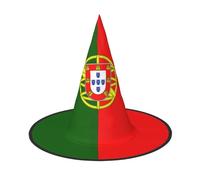 KOUUIP Portuguese Flag Print Women Witch Hat - Cosplay Party Costume Accessory For - Halloween Party Decor Costume
