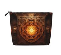 KOUUIP Rectangle Mandala print Cute Travel Toiletry Bag Makeup Bag Organizer Pouch,Travel Size Toiletries Bag for Women, Black, One Size
