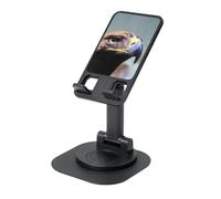KOUUIP Regal Brown Golden Eagle 360 Swivel Phone Stand Adjustable Angle Portable Foldable Desktop Dock with Non-Slip Base