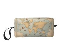 KOUUIP Sea Shell print Large Capacity Travel Makeup Case Organizer Makeup Bag Portable Cosmetic Bag For Women, White, One Size