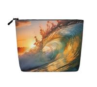 KOUUIP Seaside Grand Waves Tidal Personal Toiletry Travel Organizer Bag Makeup Organizer Bag, One Size, Black, One Size, Black, One Size, Black, One Size, Black, Taglia Unica