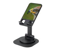KOUUIP Sharp Gold Falcon 360 Swivel Phone Stand Adjustable Angle Portable Foldable Desktop Dock with Non-Slip Base