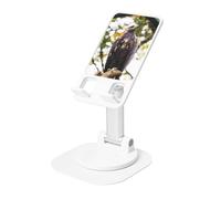 KOUUIP Solemn Dark Golden Eagle 360 Swivel Phone Stand Adjustable Angle Portable Foldable Desktop Dock with Non-Slip Base
