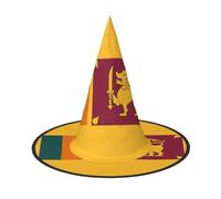 KOUUIP Sri Lanka Flag Print Women Witch Hat - Cosplay Party Costume Accessory For - Halloween Party Decor Costume