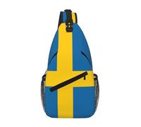 KOUUIP Swedish flag Crossbody Bag For Men And Women, Anti Theft Crossbody Chest Bag Casual Travel Bag For Hiking