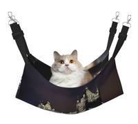 KOUUIP Tower Bridge in London Print Cat Hammock for Cage Hanging,Pet Hammock Bed Adjustable,Soft Sleeping Hammock for Cats,Ferret