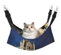 KOUUIP Tower Bridge in London Print Cat Hammock for Cage Hanging,Pet Hammock Bed Adjustable,Soft Sleeping Hammock for Cats,Ferret