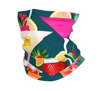 KOUUIP Tropical Cocktail print Headband Neck Gaiter Head Wrap Headwear Face Mask Magic Scarf Bandana for Men and Women