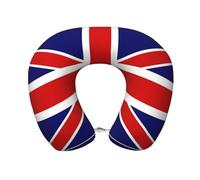 KOUUIP Union Jack Printed Airplane Pillow, Neck Pillow for Extra Comfort, Lightweight for Airplane Travel and Driverless Car