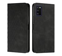 KOUYI Compatible with Samsung Galaxy A41 Wallet Case,Premium PU Synthetic Leather Full Body Protective Cover Flip Card Slots Magnetic Closure Kickstand Anti-Scratch Shockproof Cases (Black)