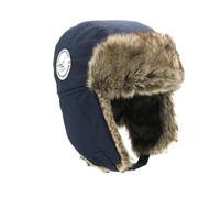 Kovake Kids Trapper Hat, Winter Warm Trooper Trapper Aviator Hat with Ear Flaps Faux Fur Russian Ushanka Bomber Hat Waterproof Windproof Ski Hat for 1-6 Years Boys & Girls (UK, Alpha, S, D-Navy Blue)