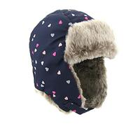 Kovake Kids Winter Trapper Hat Warm Faux Fur Trooper Aviator Hat Bomber Hat Windproof Russian Ushanka Earflap Hat Beanie Hat for 1-10 Years Boys Girls (UK, Age, 7 Years, 10 Years, Navy)