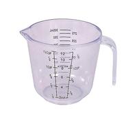 Kovake Measuring Jug for Cooking and Baking, 150ml, 300ml, 600ml, 1000ml, Plastic Measuring Cups, with Measurements Displayed in ml and fl oz (150 ml, Brown) (Transparent, 300 ml)