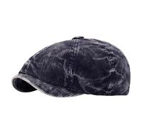 Kovake Men's Newsboy Cap Women's Baker Boy Cap - 8 Panel Gatsby Flat Caps Warm Winter Hat Beret Vintage Corduroy Ivy Golf Cabbie Hat (UK, Alpha, One Size, Navy Blue)