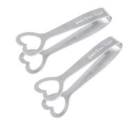 Kovake Stainless Steel Sugar Tongs, Mini Ice Tongs Small Serving Tongs, Appetizers Food Sweets Bread Cake Pick n Mix Tongs (2-Pack)