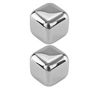 Kovake Stainless Steel Whisky Stones, Reusable Stainless Steel Ice Cubes for Whiskey, Wine, Gin and Drinks, Whisky Stone Chilling Rocks Cooling with Storage Box (Pack of 2)