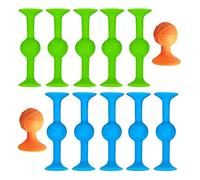 Kovake Sucker Toys with Target Marker, Children's Bath Sucker Toys, Stress Release Pop Sensory Toy, Silicone Sucker Building Blocks Toy, Family Interactive Dart Game Suction Sticks (Set - B)