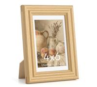 KovaScape 4x6 Photo Frame, Solid Beech Wood with Mortise and Tenon Joinery, Premium Real Wood Frame with Mount for 3.5x5, HD Tempered Glass, Ready for Wall Hanging or Tabletop Display