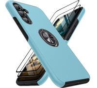 KOVASIA for Samsung A54 5G Phone Case with 2 Pack Screen Protector, for A54 5G Phone Case with 360°Ring Kickstand Magnetic Car Holder Shockproof A54 Protective Cover-6.4'' (TPU + PC, Sky Blue)