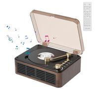 KOVCDVI CD Players for Home Retro CD Player with Speakers Radio CD Player with Bluetooth Support USB & AUX Playback with Remote Control Dust Cover