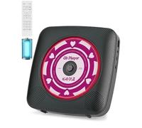 KOVCDVI Portable CD Player Bluetooth Radio with CD-Player with Speaker Support USB & AUX Playback with Remote Control Dust Cover Black