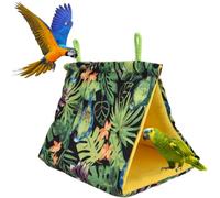 Kovcfon Parrot Hanging Cage Small Pet Warm Hanging Bed for Parakeets Myna Pigeon Tropical Rain Forest (Multicolour, L)