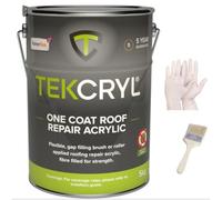 KoverTek TekCryl Acrylic Roofing - Leaking Roof Repair - Fibre Reinforced - 5kg Grey Kit