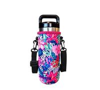 Koverz 24-30oz 750ml Water Bottle Carrier with Shoulder Strap, Water Bottle Insulator - Hibiscus Bliss