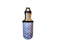 Koverz Water Bottle Sleeve, Neoprene Insulated Bottle Sleeve, Fits 16-18 Oz. 500 ml, Medium Size, Diamondplate