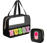 Kovewon Clear-Bag, Black-Nurse, 2 Pcs, Clear