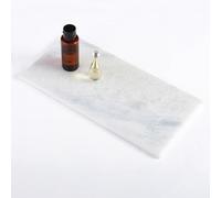 Koville Luxury African Natural Marble Board for Kitchen Pastry Bread, 12" x 6" Genuine Stone Slab, Marble Tray Cheese Board for Counter, Bathroom Perfume Tray Jewelry Candle Plate (Namib Fantasy)